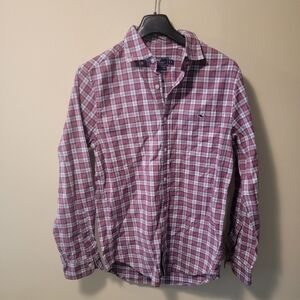 Vineyard Vines Men's Red Plaid Shirt